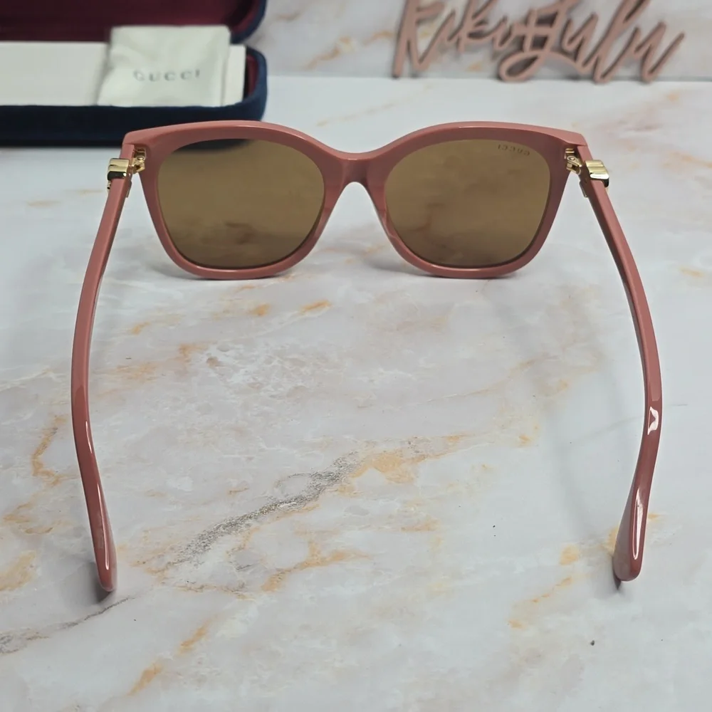 Gucci interlocking G square-frame sunglasses pink